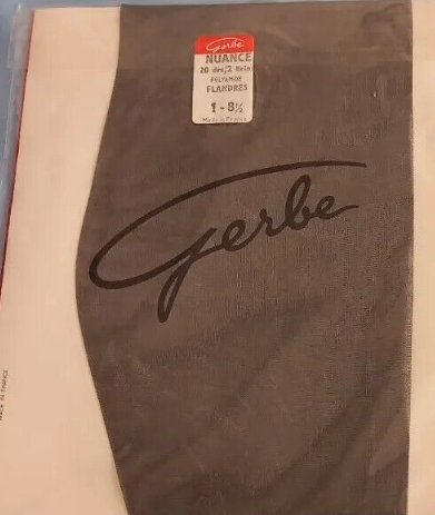 Gerbe Tights 20 den Vintage Flandres coleur Marron strumpfhosen Collants  Taille 1