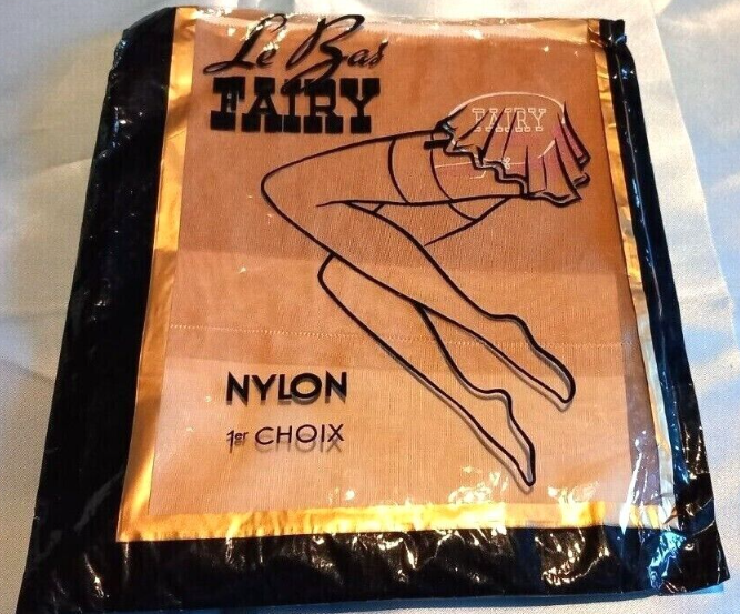 Nylon stockings Fairy Fully Fashioned 1960's vintage 15 den 60gg  strumpfe calze Size M