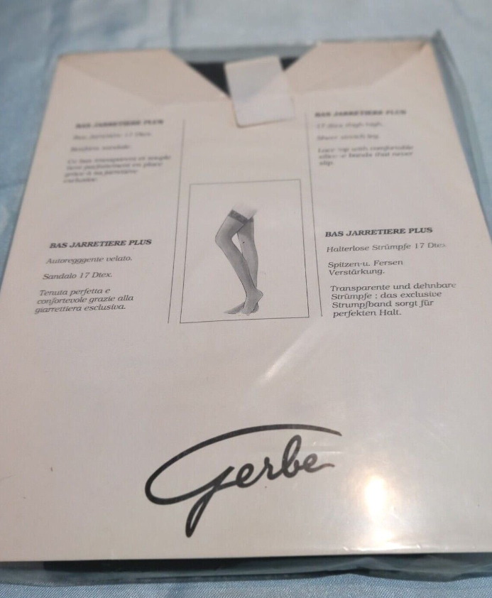 Gerbe Paris Vintage Nylon stockings noir taille 1 small strumpfe calze