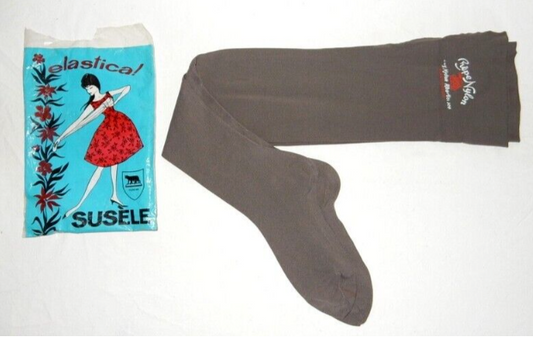 Susele Bas Nylon Gris Nylon Stockings French Vintage Taille 1 small Susele  Calze Strumpfe