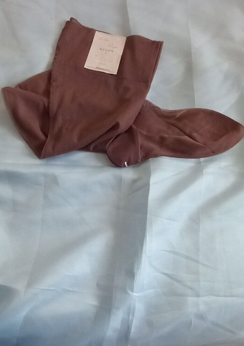 Ragno Bas Nylon avec Couture Nylons Seamed Stockings Taille 2 Size Medium Marron calze strumpfe